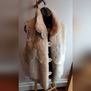 Coach Pieced Shearling Vest